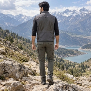 Hiking <b>Vest</b> Featuring Durable Shell Fabric Comfortable Outdoor Fit Multiple Storage Compartments Lightweight Construction - Product Image 2