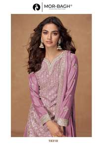 Alta demanda Chinon seda con bordado Salwar traje mujer moda fabricante y exportador de Surat - Product Image 2