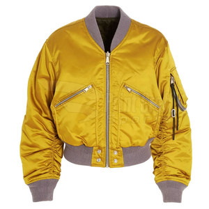 Chaqueta Bomber de poliéster de alta calidad para mujer de secado rápido con mangas largas transpirable procesamiento terminado - Product Image 1