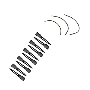 Juego de extensiones de cabello con herramienta de bucle Juego de aplicación de costura de trama recubierta de negro Kit de extensión de cabello de peluquería - Product Image 2