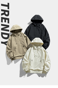 Tendance en gros Streetwear printemps automne exploration urbaine manteau de navettage unisexe coupe-vent à capuche de haute qualité - Product Image 2