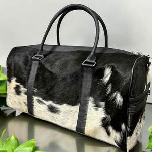 Most Popular Winter Wear Custom <b>Men</b> Cowhide <b>Leather</b> <b>Duffle</b> <b>bags</b> New Fashion Design Fur Cowhide <b>Leather</b> <b>Duffle</b> <b>bags</b> For <b>Men</b> - Product Image 3