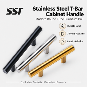 SSR meubles T bar armoire porte poignée en acier inoxydable tire boutons cuisine tiroir poignées - Product Image 1