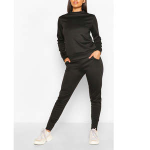 เสื้อสเวตเชิ้ตและกางเกงวอร์มทรงหลวม ผ้าคอตตอน/โพลีเอสเตอร์ คุณภาพสูง น้ำหนักเบา ระบายอากาศได้ดี ไซส์ใหญ่พิเศษ สำหรับผู้หญิง - Product Image 1