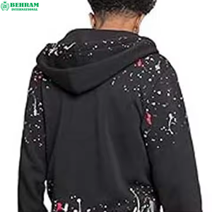 Conjunto Deportivo de Lujo Personalizado con Sudadera con Capucha Estampada y Cintura Elástica, Pantalones con Cordón Ajustable y Efecto Desgastado - Product Image 6