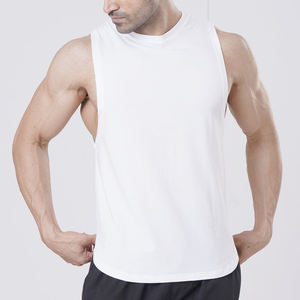 Débardeur de sport côtelé sans manches en coton épais et sans manches pour hommes, gilet de course à pied tricoté pour le sport et le fitness - Product Image 5