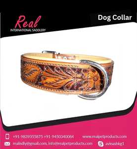 Collar de perro de cuero de calidad superior con diseño acolchado suave Respetuoso con el medio ambiente y seguro para mascotas Animal Print 16 colores disponibles - Product Image 2