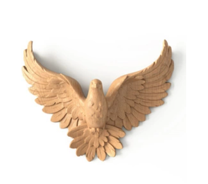 Elementos tallados Onlay aplique marco arquitectónico gran puerta de altar de madera calada con una cruz - Product Image 3