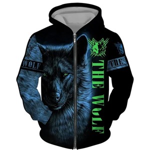 Chaqueta Deportiva de Invierno para Hombre, con Cierre, Transpirable, con Capucha, de Poliéster/Algodón, Personalizable con Logotipo y Patrón Sublimado - Product Image 3