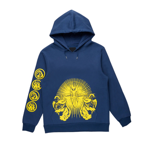 Chándales de invierno con capucha para hombre, 100% algodón, estampado personalizado, efecto deslavado - Product Image 4