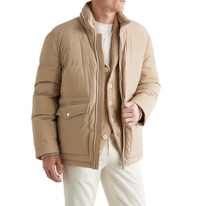 Chaqueta acolchada de algodón para hombre, chaqueta acolchada gruesa para exteriores para hombre, abrigo cálido acolchado de algodón, cortavientos, cuello levantado, de talla grande - Product Image 2