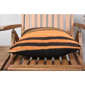 หมอนอิงลายสก็อตสีส้มอ่อนขนาด18X18นิ้วลายทอสไตล์วินเทจไม่ลื่นเป็นมิตรกับสิ่งแวดล้อมถอดออกและซักได้ - Product Image 5