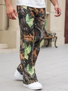 Pantalones de chándal gruesos de algodón personalizados de nueva fábrica para hombre, pantalones de caza de tendencia elástica con patrón DTG serigrafiado - Product Image 4