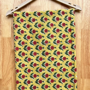 Tissu de voile imprimé en pur coton biologique, fil peigné pour la décoration intérieure, sacs d'entoilage - Product Image 1