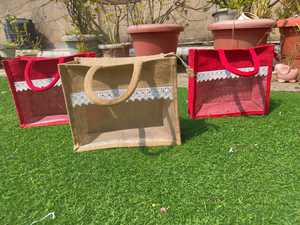 กระเป๋าผ้าป่านหยาบส่วนตัวกระเป๋าใส่ของขวัญสำหรับเพื่อนเจ้าสาวกระเป๋าปาร์ตี้สละโสดกระเป๋าใส่ของสำหรับเจ้าสาวกระเป๋าผ้ากระสอบแบบปรับแต่งได้ - Product Image 4