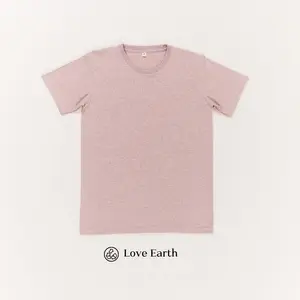 2023 Trend için düşük karbon yardım dünya boşlukları T-shirt % 80% geri dönüşümlü Polyester % 20% geri dönüşümlü pamuk özel baskı