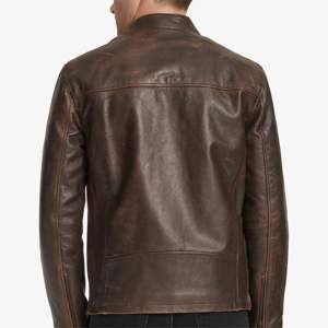 Chaqueta de motociclista de cuero para hombre: chaqueta de motorista duradera y protectora con estilo clásico, perfecta para montar y ropa informal - Product Image 5