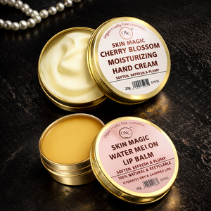 Baume à lèvres hydratant naturel et crème pour les mains à la fleur de cerisier pour les lèvres sèches et gercées - Product Image 1