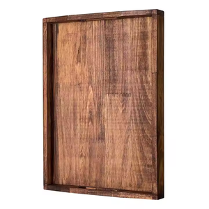 Plateau en bois rustique parfait pour servir et décorer par l'artisanat du croissant - Product Image 3