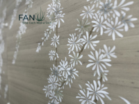 Papier peint design ananas blanc peint à la main Zhenling pour la décoration murale intérieure
