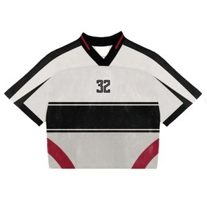 Maillots de football américain personnalisés, grande taille, séchage rapide, légers, 100% polyester, respirants, sérigraphiés, courts - Product Image 2