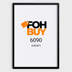 Grande boîte à lumière LED rétroéclairée personnalisable, forme rectangulaire, 6090-Noir, murale, en alliage d'aluminium, pour publicité, à suspendre - Product Image 2