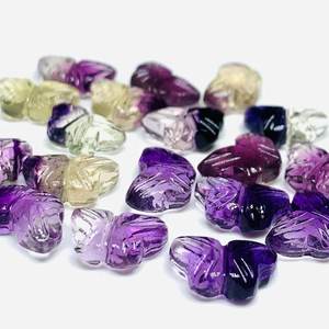 ลูกปัดแกะสลักรูปผีเสื้อฟลูออไรต์ธรรมชาติลูกปัดแกะสลักด้วยมือสำหรับทำเครื่องประดับสร้อยข้อมือต่างหู - Product Image 3