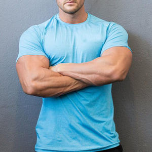 Camisetas deportivas de talla grande de alta calidad para hombre, camisetas deportivas de gimnasio de gran tamaño con músculos al por mayor, camisetas lisas con logotipo personalizado - Product Image 3