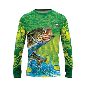 Jersey de pesca por sublimación de alta calidad personalizado de secado rápido, camisas de protección Uv para hombres, camisas de manga larga de pesca para adultos - Product Image 6