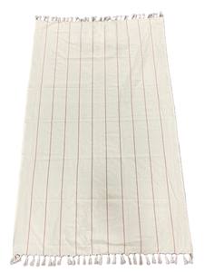 Fouta paréo 100% coton châle personnalisable motifs à rayures tissées verticales emballés en Inde Mumbai été écharpe traditionnelle - Product Image 3