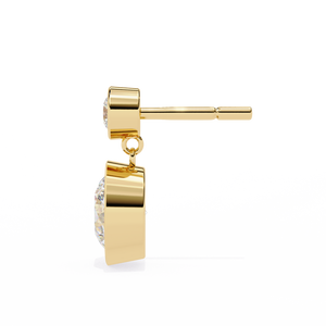 Boucles d'oreilles en or 18 carats avec diamants et pierres précieuses uniques cultivées en laboratoire - Product Image 1