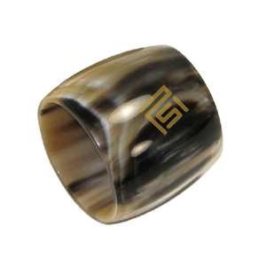 Rond de serviette en corne décor naturel porte-serviettes Buffalo serviette de table Design porte-tissu Top vente indien fait à la main nouveau Design 2025 - Product Image 1