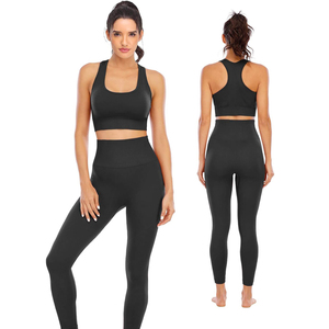 Ensemble de fitness pour femmes de qualité supérieure, taille haute, vêtements de sport, OEM personnalisé, vente en gros, leggings de yoga à taille élastique - Product Image 1