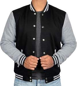 Invierno cálido lana OEM personalizado bordado hecho satén Varsity chaquetas personalizado Letterman béisbol chaquetas estudiantes universitarios chaqueta - Product Image 6