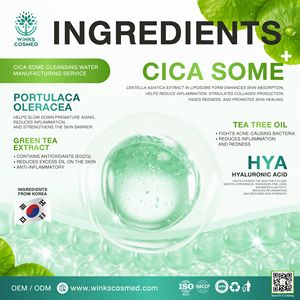 Marque privée OEM ODM CICA SOME+ Essence micellaire de soin de la peau à l'acide hyaluronique à base de plantes de luxe pour le visage, les yeux, les lèvres, le démaquillage - Product Image 4