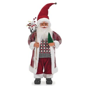 Figura de Papá Noel de Plástico de 90 cm, Juguete Navideño de Estilo Tradicional para Uso en Interiores, Modelo 0946518 para Comercio General - Product Image 1