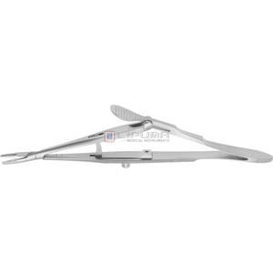 Castroviejo Kalt 140mm Instruments médicaux de microchirurgie manuelle Poignée droite chirurgicale Mâchoires dentelées fines Porte-aiguille pour - Product Image 1