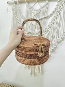 Bolsa de mimbre superventas al por mayor con asa de bambú nuevo diseño 2024 - Product Image 6