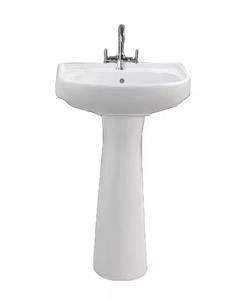Lavabo de Pedestal completo de cerámica blanca de alta calidad Juego de escurridor único Mejor precio India Diseño al por mayor - Product Image 6