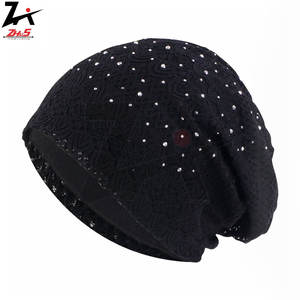 Gorros de Invierno Personalizables para Mujer y Hombre, Gorro Turbante con Encaje y Pedrería, Transpirable, Cortavientos, Cálido, Estilo Punk, Diseño Común - Product Image 1
