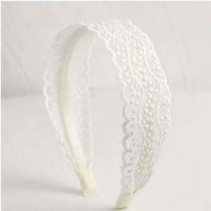 Evergreat <b>Bohemian</b> Vintage Lace Headband Cream White Floral European-American Style <b>Hair</b> Accessory for Women Chic Bridal Gift - Product Image 3