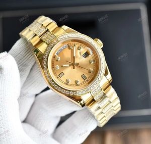 กระจกคริสตัลแซฟไฟร์กระจก41มม. 36มม. สแตนเลส904L เพชรมอสซาไนท์นาฬิกาหรู - Product Image 6