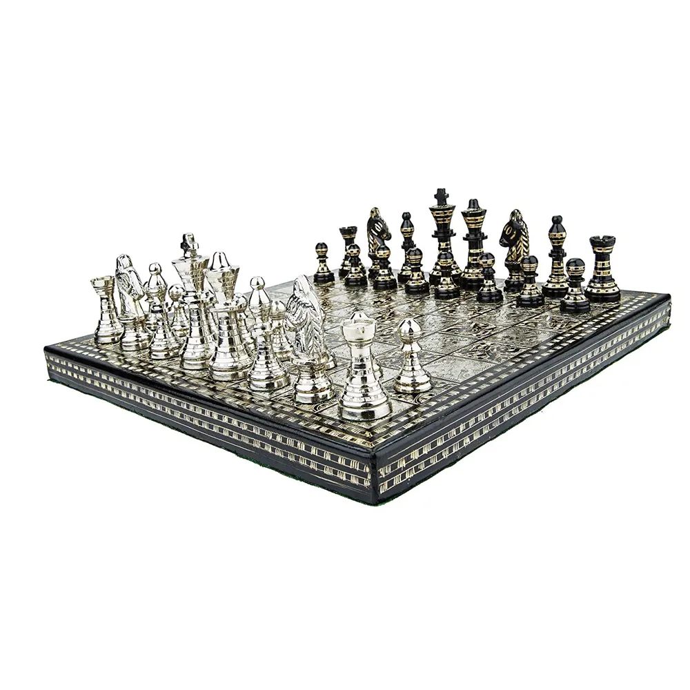 لوحة شطرنج خشبية بقاعدة عالية الجودة ، مصنوعة يدويًا ، مجموعة ألواح شطرنج قابلة للطي
