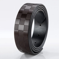 Ceintures en cuir véritable pour hommes et femmes, nouvelle mode, noir et marron, 100% cuir de vache, personnalisées, avec boucle en cuivre gaufré croco