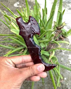 ขวานหินออบซิเดียนสีแดงคุณภาพสูง ขัดด้วยมือ รูปแบบมีดพิธีกรรม ใบมีดคริสตัล ตกแต่งแท่นบูชาทางจิตวิญญาณ ราคาสุดคุ้ม - Product Image 2