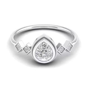 Joyería de compromiso de boda personalizada, superventas, anillo clásico de diamantes cultivados en laboratorio de oro de 9K/22K para mujer, Perla principal de oro de 18K - Product Image 5