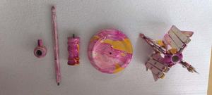 Table à tricoter verticale en bois sur mesure, style Art déco, mobile, pour le rembobinage du fil, lisse, robuste, élégante, parfaite pour les tricoteuses et les artisans - Product Image 4