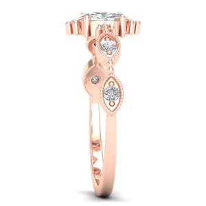 Reyes แหวนเพชรที่มีดีไซน์เป็นเอกลักษณ์0.54Ct ทอง14K ทรงรีตัด HPHT CVD ประดับด้วยเพชรสำหรับงานแต่งงานสุดหรูของขวัญสุดหรูสำหรับเป็นของขวัญ - Product Image 3