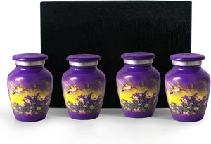 ชุดโกศศพ4อันสำหรับขี้เถ้ามนุษย์นกฮัมมิงเบิร์ดออกแบบโกศสำหรับขี้เถ้าของมนุษย์ - Product Image 2