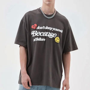 Camiseta Vintage personalizada, ropa de calle, peso pesado, transpirable, 100% algodón, hombro caído, piedra desteñida, estampado de hojaldre, camisa corta cuadrada para hombres - Product Image 5